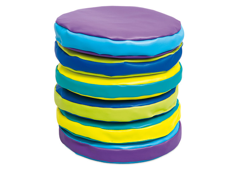 Softplay zitkussentjes met granulaatkorrels