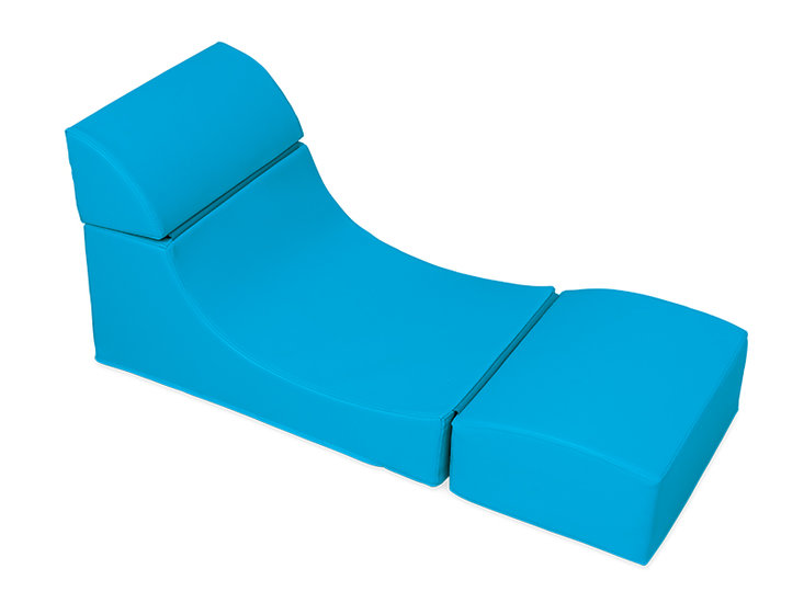 Softplay loungebankje LICHTBLAUW