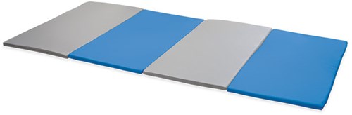 Softplay  opvouwbare mat XL BLAUW-GRIJS