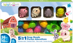 Lalaboom set educativo perline animali della fattoria - 41 pezzi
