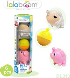 Lalaboom perle educative animali fattoria pecora maiale - 6 pezzi giocattolo