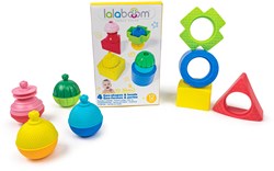 Lalaboom set educativo forme e perle giocattolo - 12 pezzi - costruzioni colorate