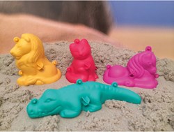 Eduplay stampi per sabbia 3D piccoli set - giocattolo colorato da interno 4 pezzi