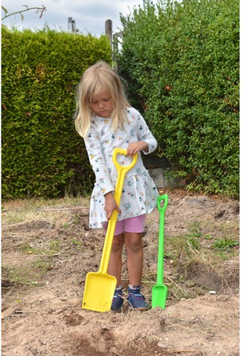 Eduplay pala giocattolo robusta 54 cm verde plastica giardino-2