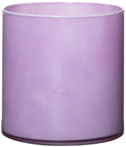 OttoSimon vaso cilindro lavanda viola decorazione vetro 15x15 cm