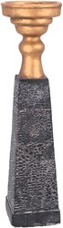 Candelabro Laya oro-nero 45 cm poliresina stampa serpente decorazione