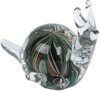 Scultura lumaca decorazione vetro multicolore 12,5x6,5x9,5cm giocattolo