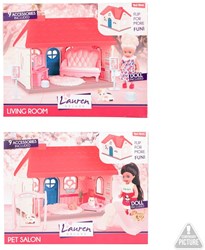 Set accessori casa delle bambole 13cm giocattolo in legno