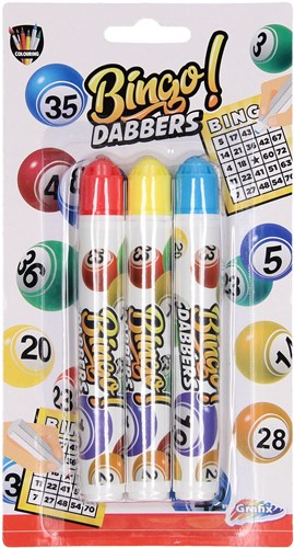 Creative Craft Group set marcatori bingo - 3 colori - pennarelli per bingo