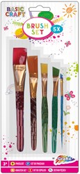 Creative Craft Group set di pennelli - pittura - 5 pezzi per bambini e adulti