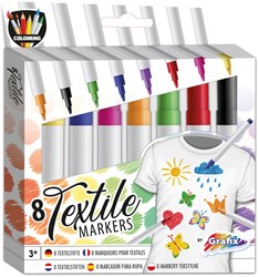 Creative Craft Group set pennarelli per tessuti - 8 colori per tessuto