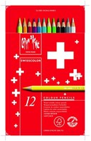 Caran d'Ache matite acquerellabili Swisscolor 12 colori scatola latta