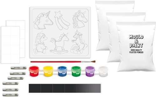 Grafix set creativo gesso colare e dipingere unicorno per bambini-2