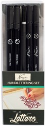 Creative Craft Group set hand lettering - nero - 5 pezzi - hobby creativo