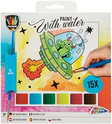 Creative Craft Group libro da colorare spazio pittura ad acqua riutilizzabile