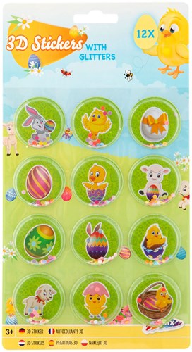 Creative Craft Group Adesivi pasquali 3D con glitter - Divertimento creativo per bambini
