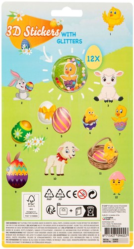 Creative Craft Group Adesivi pasquali 3D con glitter - Divertimento creativo per bambini-2
