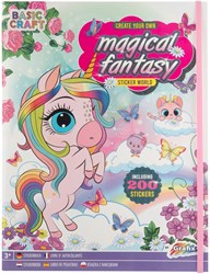 Grafix libro di adesivi unicorno - libro fantasy magico 200 adesivi