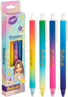 Besties set penne a sfera giocattolo colorato - 4 pezzi scrittura blu