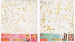 Canvas dipingere con numeri Besties 30x30cm foglia oro creativo
