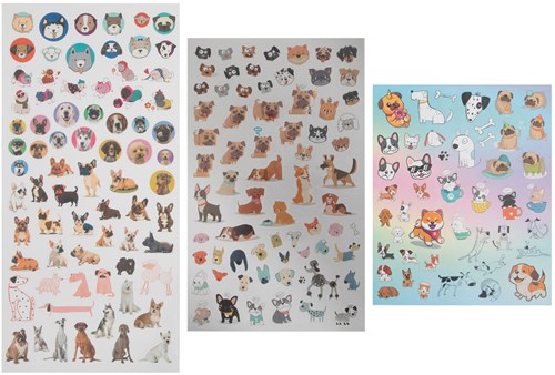 Creative Craft Group set di adesivi cani - 100 adesivi per bambini-2