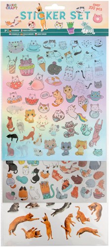 Creative Craft Group set di adesivi gatti - 100 pezzi - divertimento creativo
