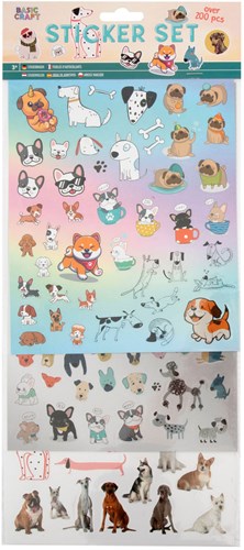 Creative Craft Group set di adesivi cani - 100 adesivi per bambini