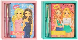 Besties quaderno con penna a sfera - divertimento colorato per bambini