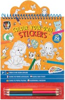 Creative Craft Group libro stickers animali da colorare con matite - 250 stickers