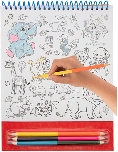 Creative Craft Group libro stickers animali da colorare con matite - 250 stickers-2