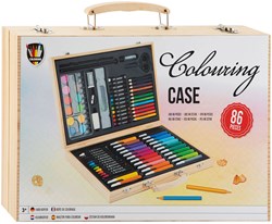 Creative Craft Group valigetta colori in legno FSC 86 pezzi per bambini