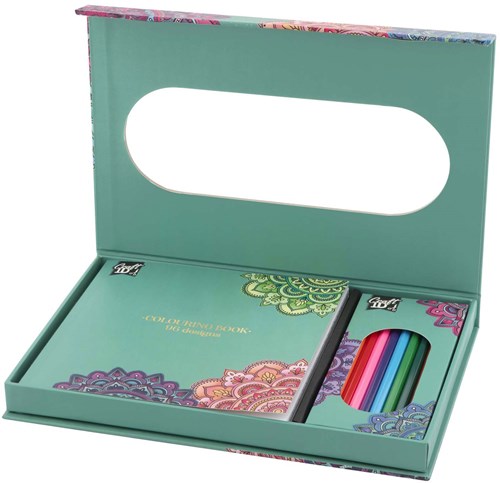 Creative Craft Group set mandala da colorare per adulti con matite colorate-2