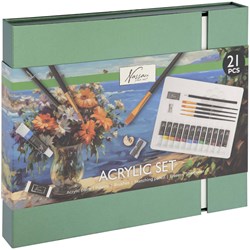 Creative Craft Group set pittura acrilica starter 21 pezzi con accessori