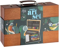 Creative Craft Group set da disegno in legno di lusso per bambini - 92 pezzi