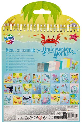 Creative Craft Group libro di adesivi mosaico mondo sottomarino animali marini-2