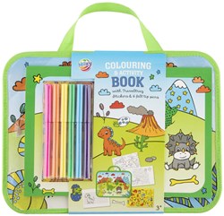 Creative Craft Group vassoio da viaggio libro da colorare dinosauro con pennarelli
