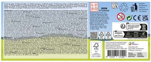 Creative Craft Group Bluey tela da dipingere con numeri set creativo 29,7x19,5 cm-3