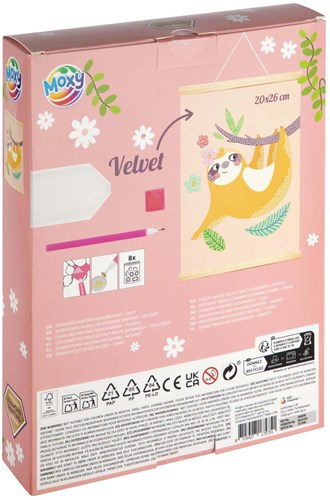 Creative Craft Group kit diamond painting arazzo da parete velluto bradipo-3