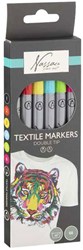 Creative Craft Group pennarelli per tessuti - set 6 colori doppia punta