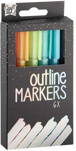 Creative Craft Group outline marker effetto metallico 6 pezzi fai da te