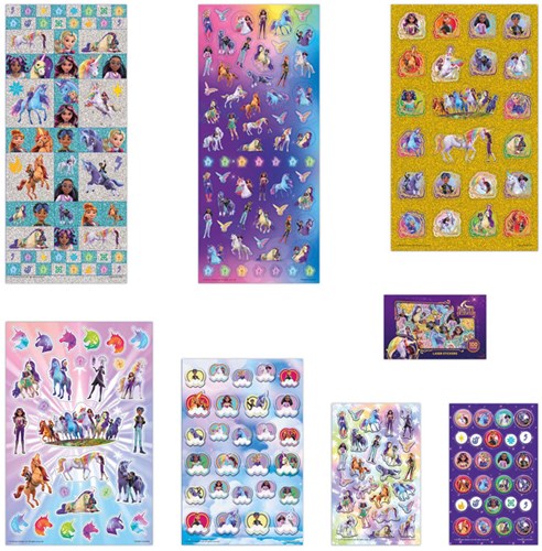 Creative Craft Group set di adesivi unicorno - 8 fogli adesivi unicorno-2