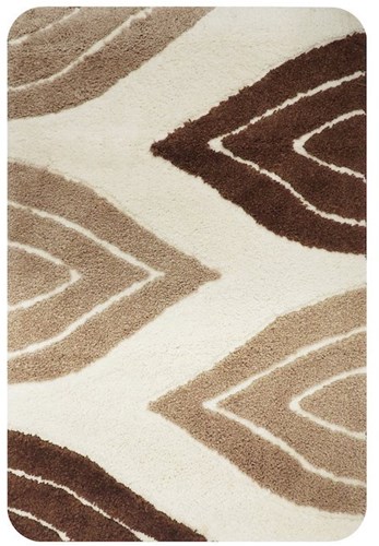 Dutch House tappetino bagno lusso marrone 60x90 cm antiscivolo microfibra