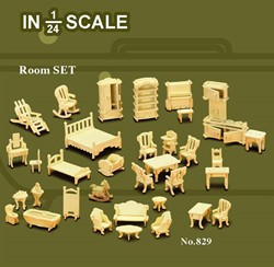 Kit di costruzione set mobili per casa delle bambole 829