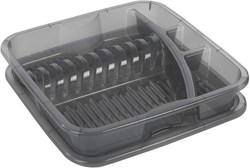 Rotho scolapiatti plastica antracite con vassoio design sostenibile