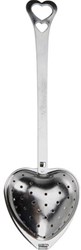 Excellent Houseware colino da tè a forma di cuore acciaio inox argento 14x4cm accessorio cucina