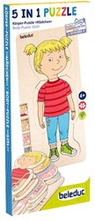 Beleduc puzzle in legno corpo bambina giocattolo educativo anatomia