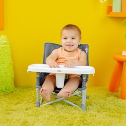 Bright Starts seggiolino rialzato Pop 'n Sit grigio - seggiolino portatile per bambini