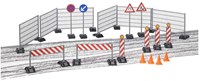 Bruder cantiere set da gioco accessori lavori stradali plastica-2