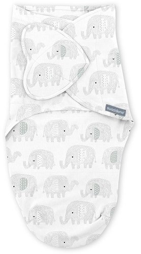 Ingenuity copertina avvolgente per neonati SwaddleMe Monogram Elephant cotone