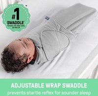 Ingenuity copertina avvolgente per neonati SwaddleMe Monogram Elephant cotone-2
